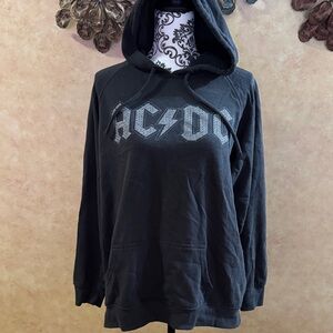 AC/DC Black Graphic Pullover Hoodie -
